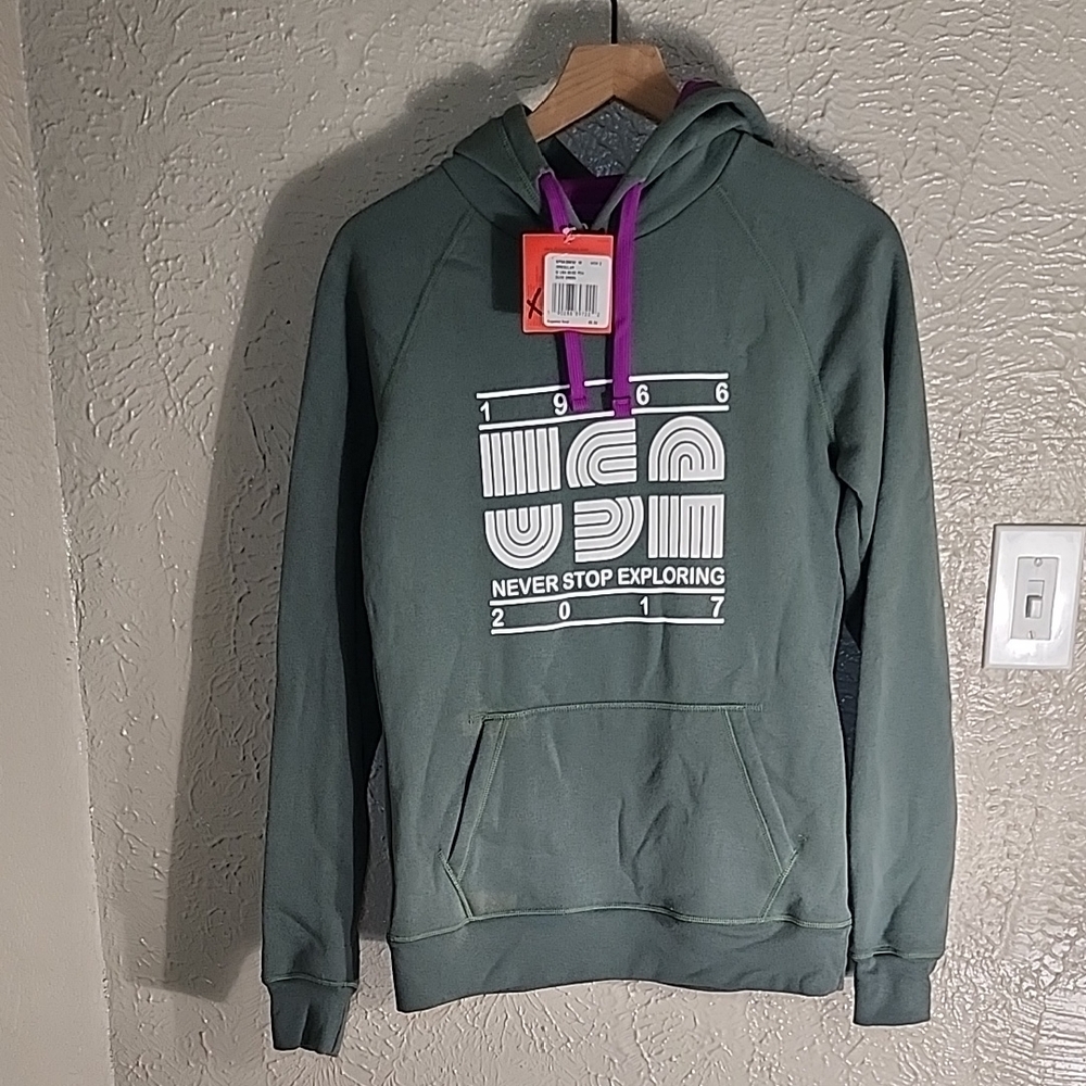 Green Hoodie with USA Print